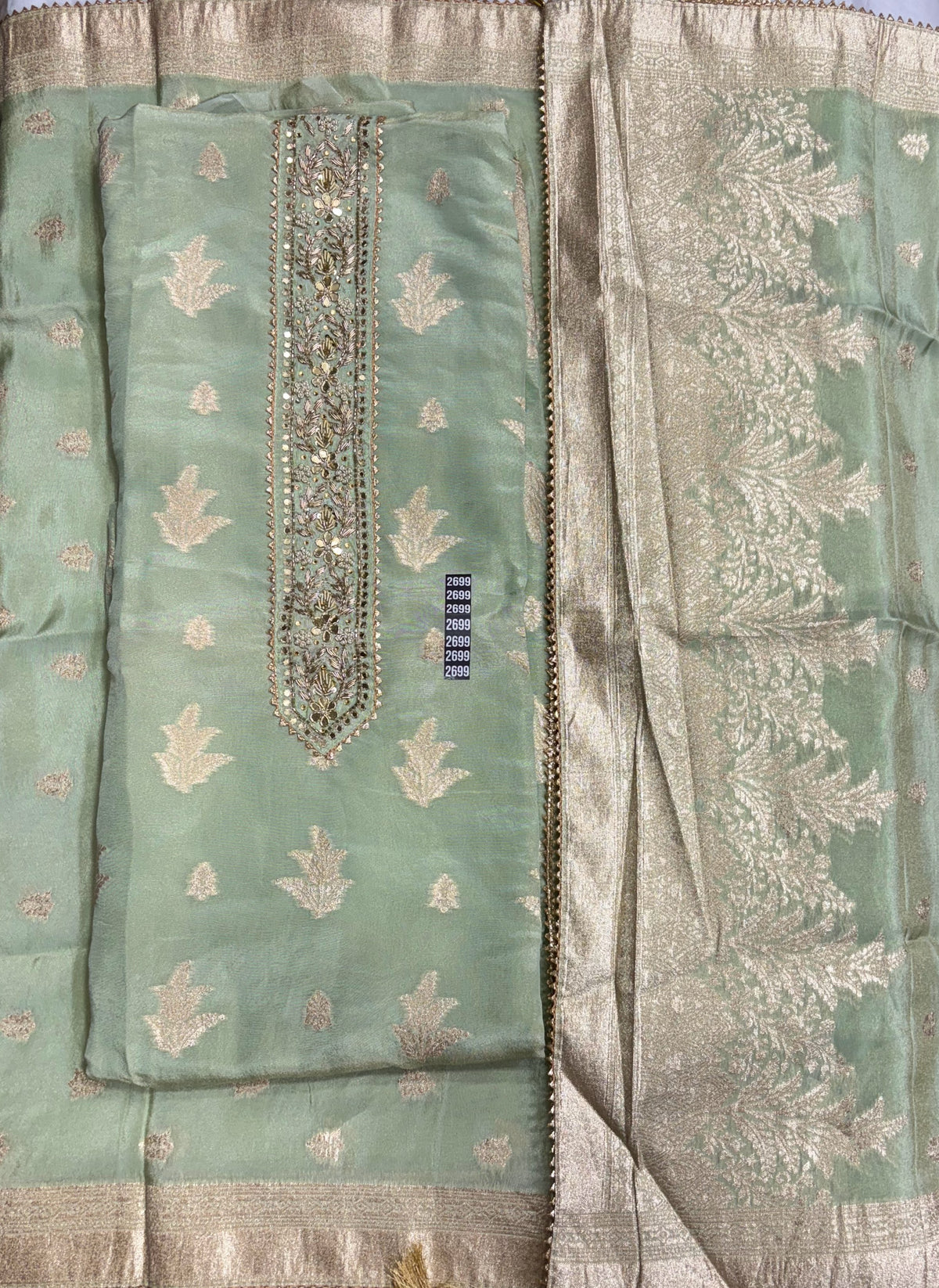 Floral Embroidered Unstitched Suit Set