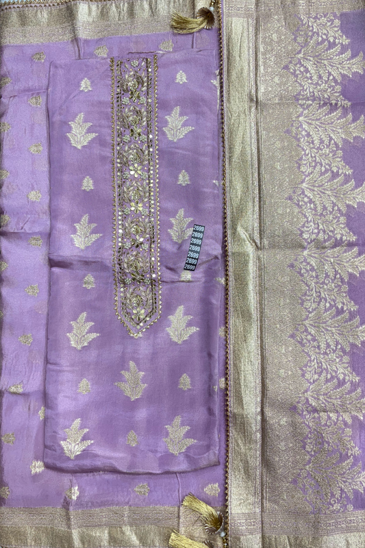Floral Embroidered Unstitched Suit Set