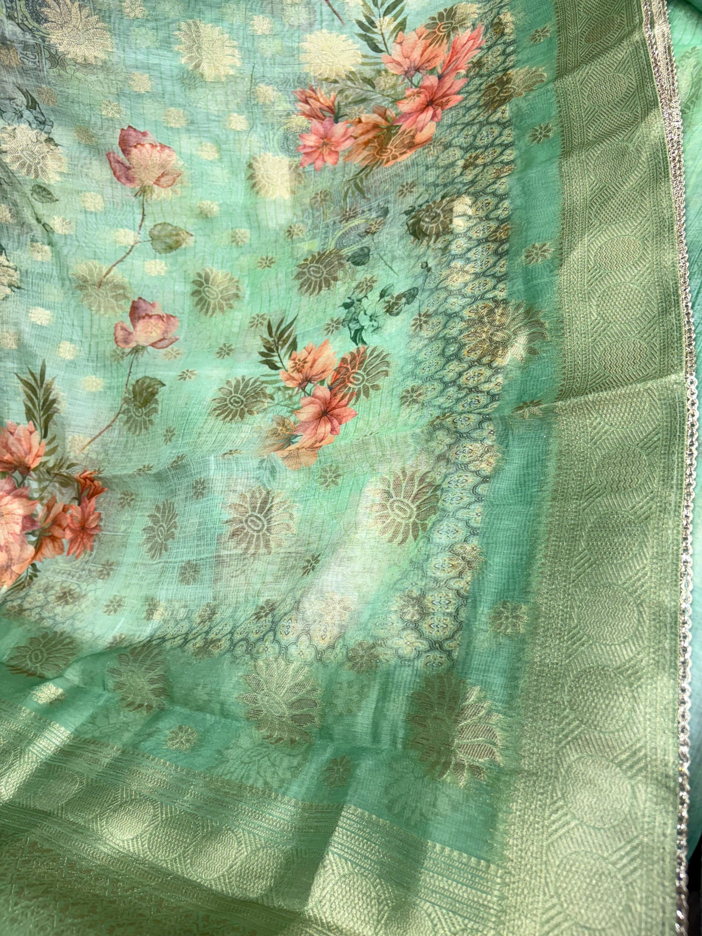 Floral Elegance Embroidered Unstitched Suit Set
