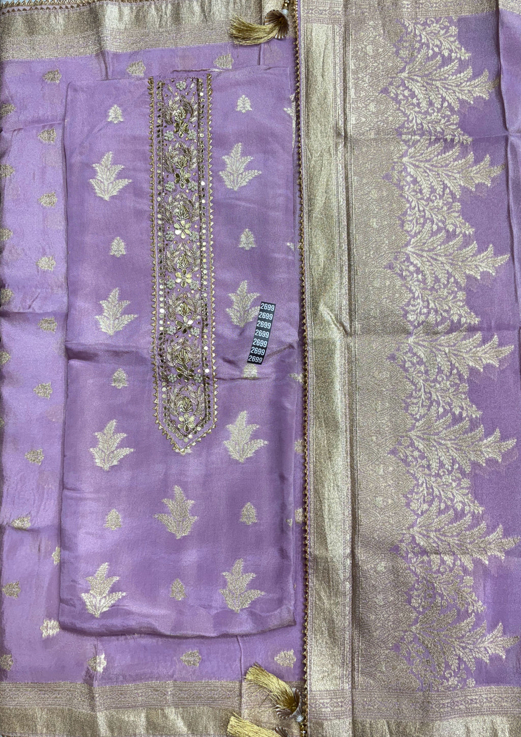 Floral Embroidered Unstitched Suit Set