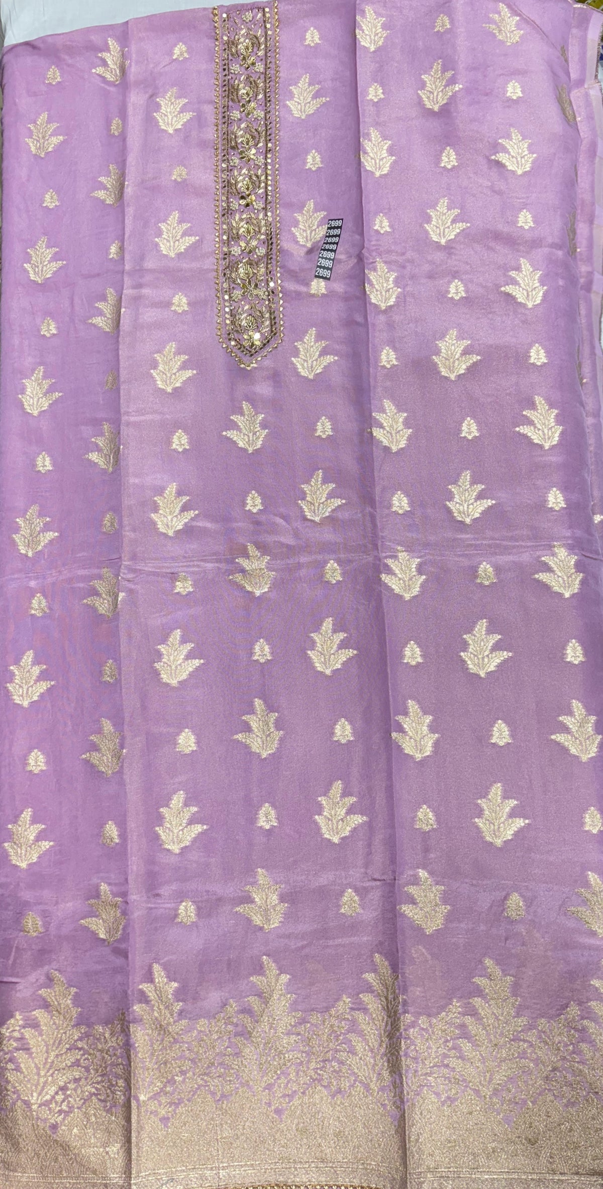 Floral Embroidered Unstitched Suit Set